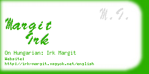 margit irk business card